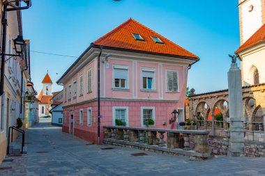 Slovenya 'nın Kranj kentinde Plecnik merdiveni ve atari salonu