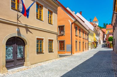 Slovenya 'nın Ptuj kentindeki Dar Sokak