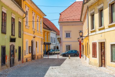 Slovenya 'nın Ptuj kentindeki Dar Sokak