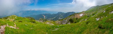 Triglav ulusal parkı Slovenya 'nın Vogel Dağı' ndan izlendi