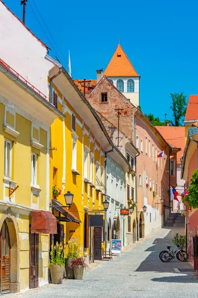 Slovenya 'nın Ptuj kentindeki Dar Sokak