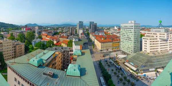 Sloven başkenti Ljubljana 'nın hava manzarası