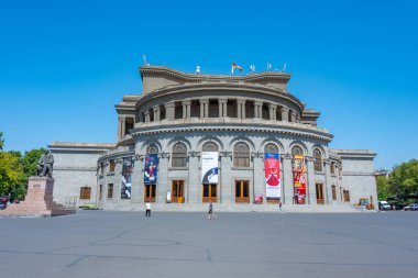 Erivan, Ermenistan, 4 Eylül 2023: Erivan 'da Ermeni Ulusal Operası ve Bale Tiyatrosu