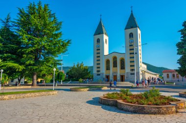 Medjugorje, Bosna-Hersek, 11 Temmuz 2023: Bosna-Hersek 'teki Medjugorje hac alanı