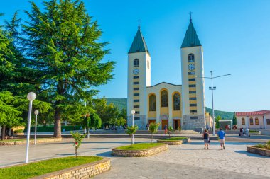Medjugorje, Bosna-Hersek, 11 Temmuz 2023: Bosna-Hersek 'teki Medjugorje hac alanı