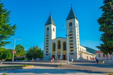 Medjugorje, Bosna-Hersek, 11 Temmuz 2023: Bosna-Hersek 'teki Medjugorje hac alanı