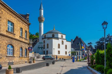 Jajce, Bosna-Hersek, 17 Temmuz 2023: Esma Sultana Camii Bosna kenti Jajce