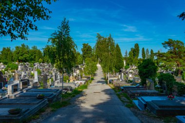 Zagreb, Hırvatistan, 30 Haziran 2023: Hırvatistan 'ın başkenti Zagreb' deki Mirogoj mezarlığı