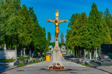 Zagreb, Hırvatistan, 30 Haziran 2023: Hırvatistan 'ın başkenti Zagreb' deki Mirogoj mezarlığı