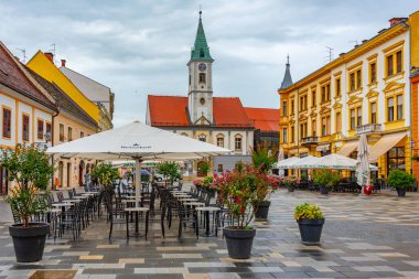 Varazdin, Hırvatistan, 3 Temmuz 2023: Hırvatistan 'ın Varazdin kentindeki Kral Tomislav Meydanı