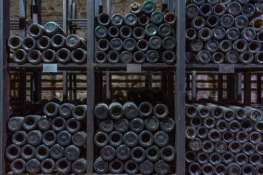 Telavi, Gürcistan, 28 Ağustos 2023: Gürcistan 'daki Tsinandali Malikanesi' nde şarap mahzeni