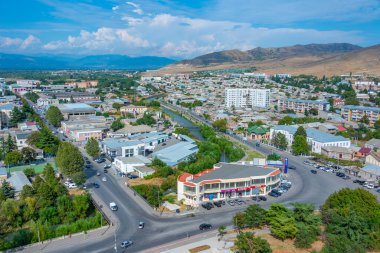 Gori, Gürcistan, 1 Eylül 2023: Gürcü kasabası Gori manzarası