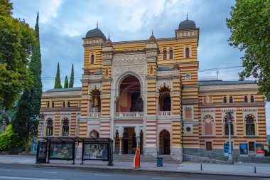 Tiflis, Gürcistan, 11 Eylül 2023: Gürcistan 'da Opera ve Bale Tiyatrosu