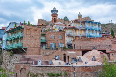 Tiflis, Gürcistan, 11 Eylül 2023: Gürcistan 'ın başkenti Tiflis' te sülfür banyosu