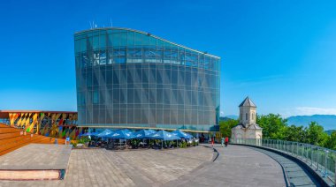 Batumi, Gürcistan, 31 Ağustos 2023: Batumi, Georgia 'daki Argo teleferiğinin üst istasyonu