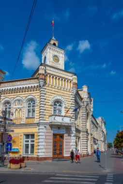 Chisinau, Moldova, 23 Ağustos 2023: Moldova başkenti Chisinau belediye binası
