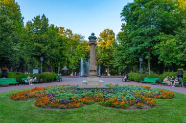 Chisinau, Moldova, 23 Ağustos 2023: Moldova başkenti Chisinau 'daki Büyük Central Park
