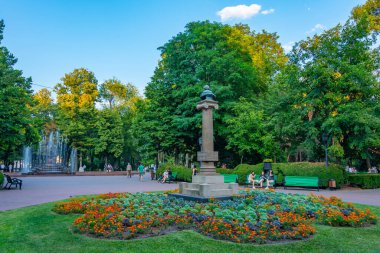 Chisinau, Moldova, 23 Ağustos 2023: Moldova başkenti Chisinau 'daki Büyük Central Park