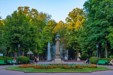 Chisinau, Moldova, 23 Ağustos 2023: Moldova başkenti Chisinau 'daki Büyük Central Park
