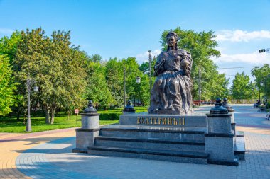 Tiraspol, Moldova, 24 Ağustos 2023: Iraspol, Moldova 'da II. Catherine Heykeli