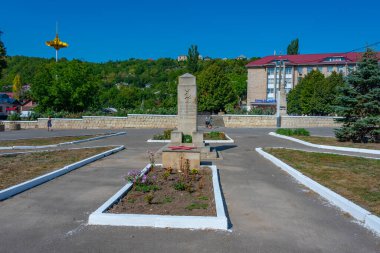 Soroca, Moldova, August 26, 2023: Soviet monument on a square in the center of Soroca, Moldova clipart