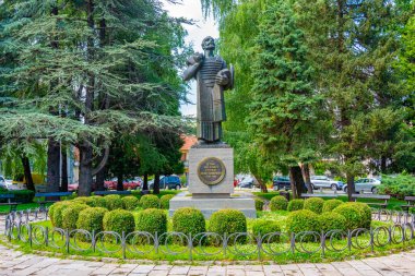 Cetinje, Karadağ, 5 Temmuz 2023: Karadağ 'ın Çetince kentindeki İvan Crnojeviç Anıtı