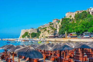 Ulcinj, Karadağ, 7 Temmuz 2023: Karadağ 'ın Ulcinj kentinde yaz günü