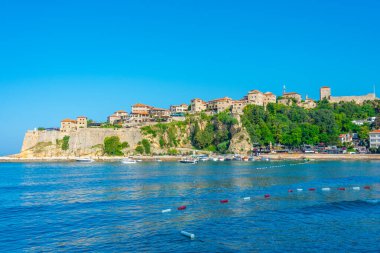 Ulcinj, Karadağ, 7 Temmuz 2023: Karadağ 'ın Ulcinj kentindeki Kalaja kalesi