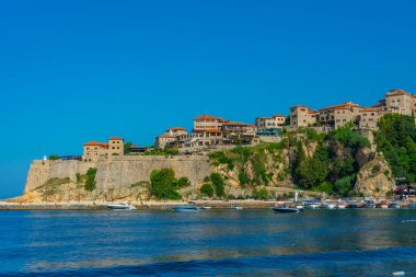 Ulcinj, Karadağ, 7 Temmuz 2023: Karadağ 'ın Ulcinj kentindeki Kalaja kalesi