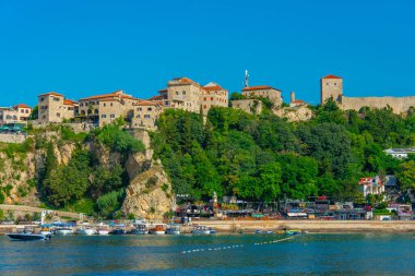Ulcinj, Karadağ, 7 Temmuz 2023: Karadağ 'ın Ulcinj kentindeki Kalaja kalesi