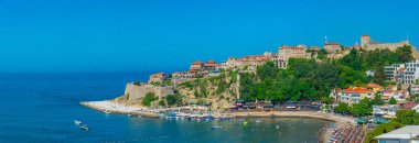 Ulcinj, Karadağ, 7 Temmuz 2023: Karadağ 'ın Ulcinj kentindeki Kalaja kalesi