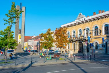 Cluj-Napoca, Romanya, 12 Ağustos 2023: Romanya 'daki Cluj-Napoca Anıtı