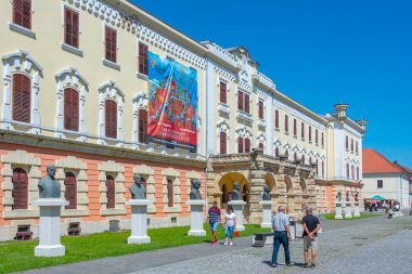 Alba Iulia, Romanya, 13 Ağustos 2023: Romanya 'nın Alba Iulia kentindeki Ulusal Birlik Müzesi