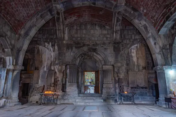 stock image Haghpat, Armenia, September 5, 2023: Interior of Sunny day at Haghpat Monastery Complex in Armenia