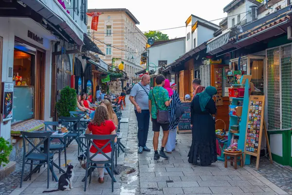 Stock image Sarajevo, Bosnia and Herzegovina, July 15, 2023: Street in the old town of Sarajevo, Bosnia and Herzegovina