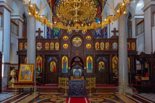Banja Luka, Bosna-Hersek, 18 Temmuz 2023: Banja Luka, Bosna-Hersek 'teki Kurtarıcı Ortodoks Katedrali İsa