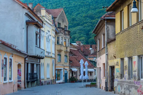 브라쇼브 루마니아 2023년 15일 루마니아 브라쇼브의 오래된 마을에서 거리의 — 스톡 사진