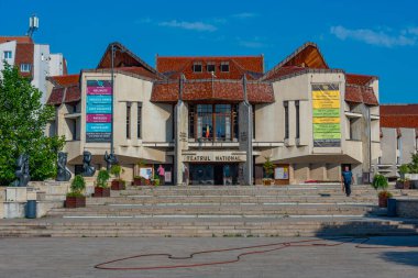 Targu Mures, Romanya, 18 Ağustos 2023: Romanya 'nın Targu Mures kentinde ulusal tiyatro