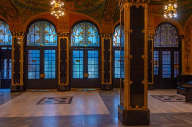 Targu Mures, Romanya, 18 Ağustos 2023: Targu Mures Kültür Sarayı, Romanya