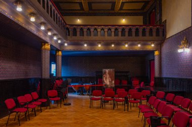 Targu Mures, Romanya, 18 Ağustos 2023: Targu Mures Kültür Sarayı, Romanya