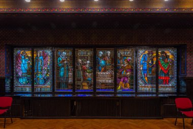 Targu Mures, Romanya, 18 Ağustos 2023: Targu Mures Kültür Sarayı, Romanya