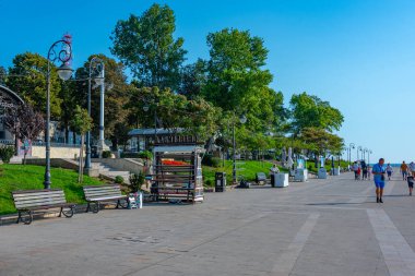 Köstence, Romanya, 20 Ağustos 2023: Romanya 'nın Köstence kentinde sahil gezisi