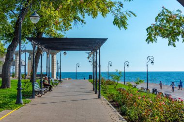 Köstence, Romanya, 20 Ağustos 2023: Romanya 'nın Köstence kentinde sahil gezisi