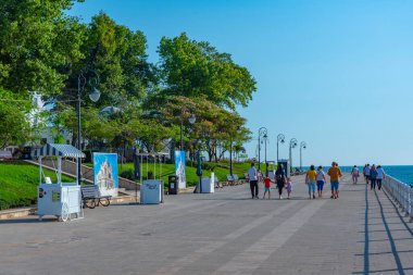 Köstence, Romanya, 20 Ağustos 2023: Romanya 'nın Köstence kentinde sahil gezisi