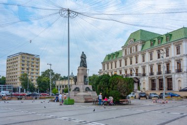 Iasi, Romania, August 23, 2023: Summer day at the Union square in Iasi, Romania clipart
