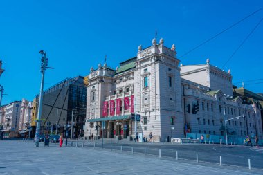 Belgrad, Sırbistan, 22 Temmuz 2023: Belgrad, Sırbistan 'daki Ulusal Tiyatro