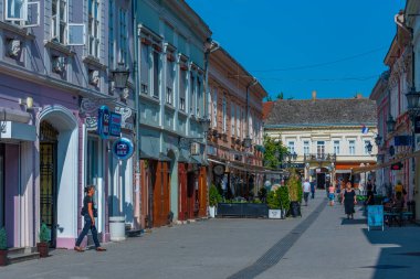 Novi Sad, Sırbistan, 24 Temmuz 2023: Sırp kenti Novi Sad 'ın merkezinde sokak