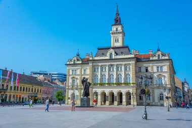 Novi Sad, Sırbistan, 24 Temmuz 2023: Sırbistan 'ın Novi Sad kentindeki belediye binası
