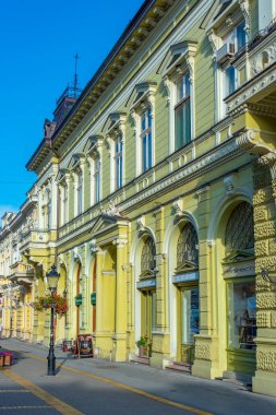 Subotica, Sırbistan, 24 Temmuz 2023: Sırp kenti Subotica 'nın merkezinde sokak