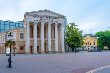 Subotica, Sırbistan, 25 Temmuz 2023: Sırp kenti Subotica 'da ulusal tiyatro